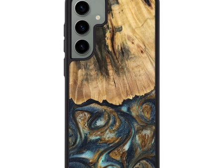 Galaxy S24 Plus Wood Phone Case - Berger (Teal & Gold, 744646) Online