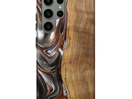 Galaxy S23 Ultra Wood Live Edge Phone Case - Clint (Black & White, 744796) Fashion