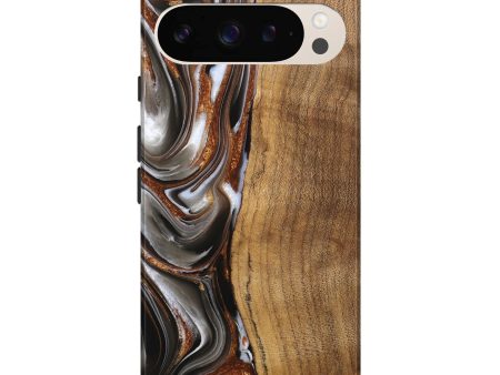 Pixel 9 Pro XL Wood Live Edge Phone Case - Clint (Black & White, 744796) For Discount