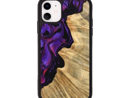 iPhone 11 Wood Phone Case - Aila (Purple, 744594) Discount