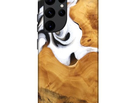 Galaxy S22 Ultra Wood Live Edge Phone Case - Janyce (Black & White, 744775) Online Sale