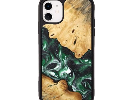 iPhone 11 Wood Phone Case - Hien (Green, 744688) Online now