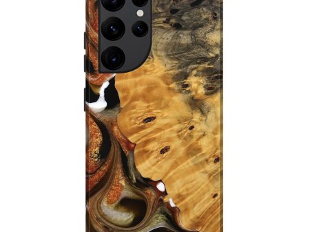 Galaxy S22 Ultra Wood Live Edge Phone Case - Joanna (Black & White, 744786) Online now