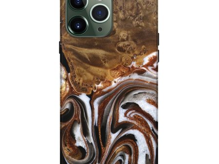 iPhone 13 Pro Max Wood Live Edge Phone Case - Anneke (Black & White, 744789) Supply