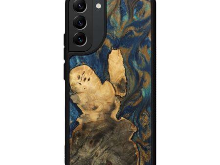 Galaxy S22 Plus Wood Phone Case - Beverly (Teal & Gold, 744391) Discount