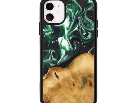 iPhone 11 Wood Phone Case - Toshio (Green, 744733) Fashion