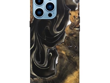 iPhone 14 Pro Max Wood Live Edge Phone Case - Destin (Black & White, 744382) Hot on Sale