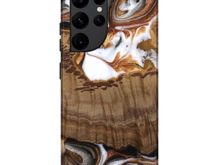 Galaxy S22 Ultra Wood Live Edge Phone Case - Ammon (Black & White, 744785) For Sale