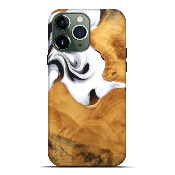 iPhone 13 Pro Max Wood Live Edge Phone Case - Janyce (Black & White, 744775) Sale