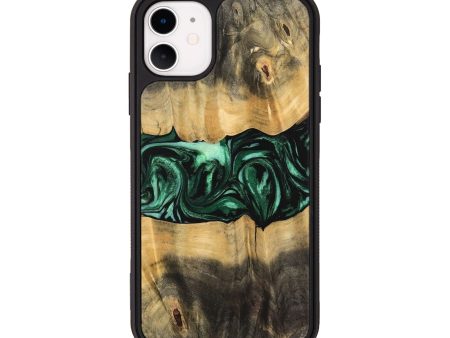 iPhone 11 Wood Phone Case - Jermey (Green, 744067) on Sale