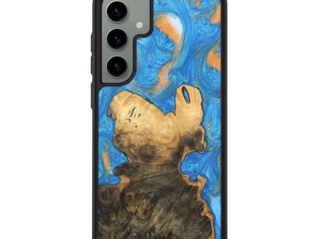 Galaxy S24 Plus Wood Phone Case - Daniela (Teal & Gold, 744434) For Discount